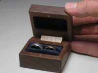 Walnut with blue velvet